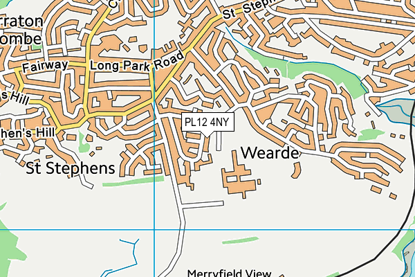 PL12 4NY map - OS VectorMap District (Ordnance Survey)