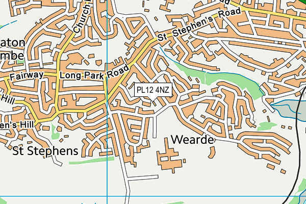 PL12 4NZ map - OS VectorMap District (Ordnance Survey)