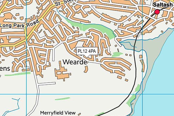 Bishop Cornish C Of E Primary School map (PL12 4PA) - OS VectorMap District (Ordnance Survey)