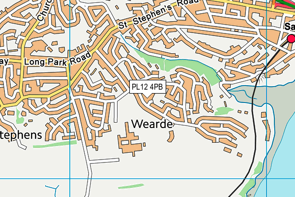 PL12 4PB map - OS VectorMap District (Ordnance Survey)