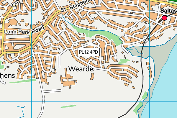 PL12 4PD map - OS VectorMap District (Ordnance Survey)
