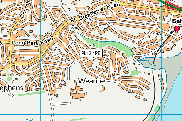 PL12 4PE map - OS VectorMap District (Ordnance Survey)