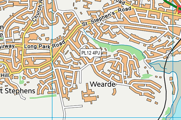 PL12 4PJ map - OS VectorMap District (Ordnance Survey)