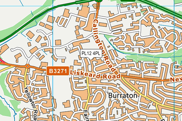 PL12 4PL map - OS VectorMap District (Ordnance Survey)