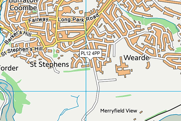 PL12 4PP map - OS VectorMap District (Ordnance Survey)
