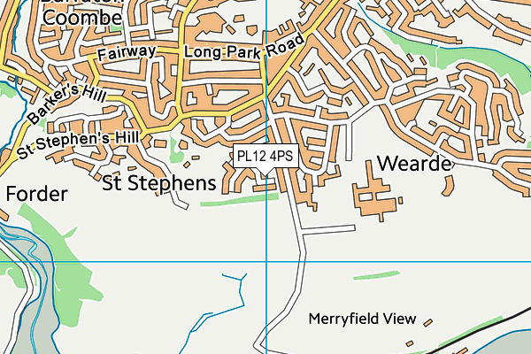 PL12 4PS map - OS VectorMap District (Ordnance Survey)