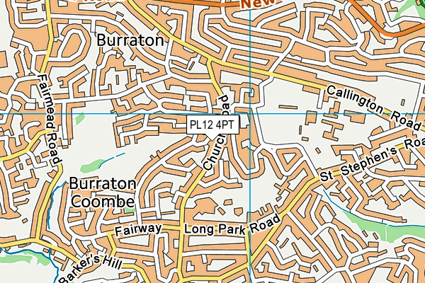 PL12 4PT map - OS VectorMap District (Ordnance Survey)
