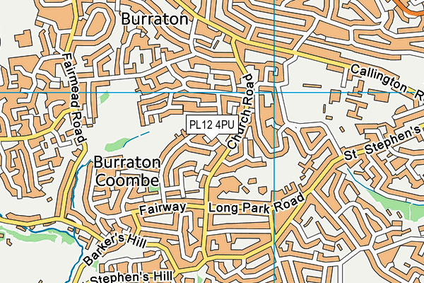PL12 4PU map - OS VectorMap District (Ordnance Survey)