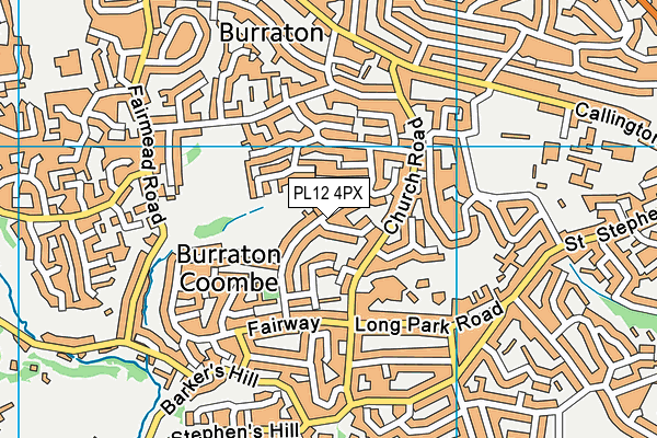 PL12 4PX map - OS VectorMap District (Ordnance Survey)
