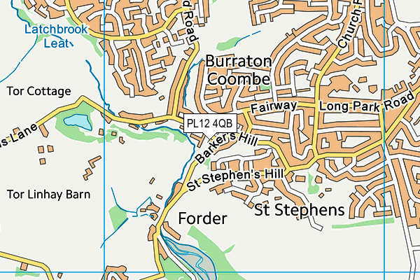 PL12 4QB map - OS VectorMap District (Ordnance Survey)