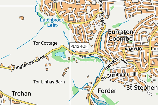 PL12 4QF map - OS VectorMap District (Ordnance Survey)