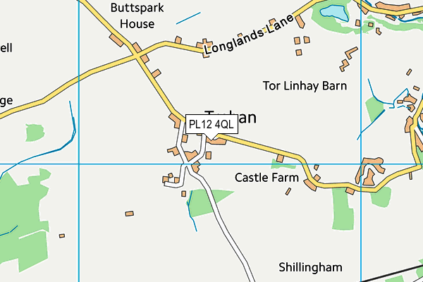 PL12 4QL map - OS VectorMap District (Ordnance Survey)