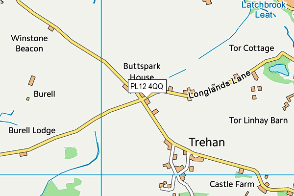 PL12 4QQ map - OS VectorMap District (Ordnance Survey)