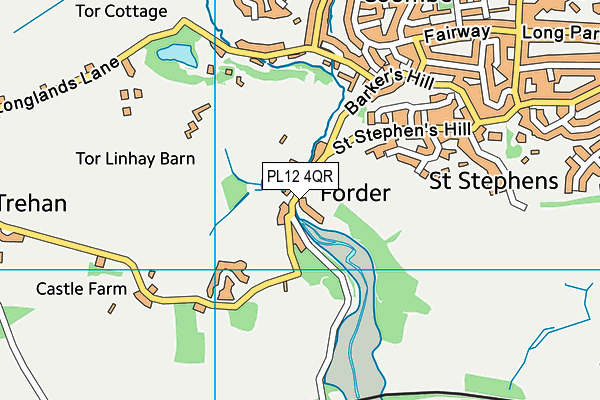 PL12 4QR map - OS VectorMap District (Ordnance Survey)