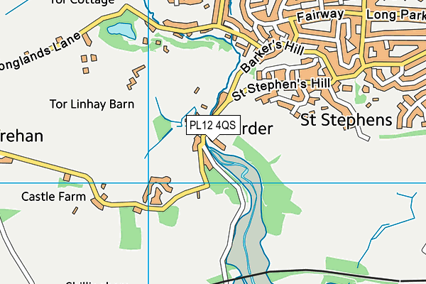 PL12 4QS map - OS VectorMap District (Ordnance Survey)