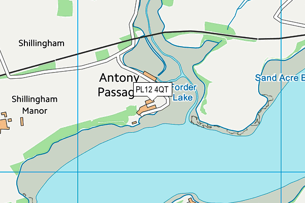 PL12 4QT map - OS VectorMap District (Ordnance Survey)