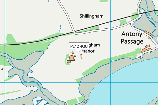 PL12 4QU map - OS VectorMap District (Ordnance Survey)