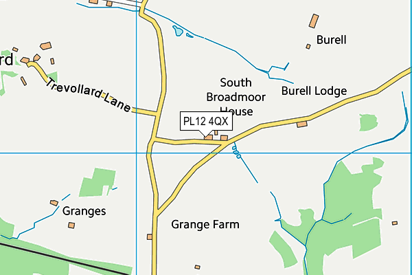 PL12 4QX map - OS VectorMap District (Ordnance Survey)