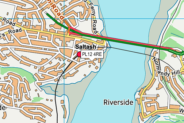 PL12 4RE map - OS VectorMap District (Ordnance Survey)