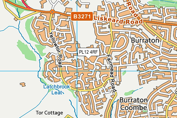 PL12 4RF map - OS VectorMap District (Ordnance Survey)