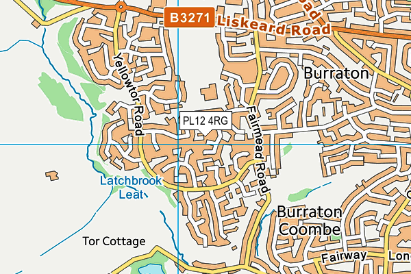 PL12 4RG map - OS VectorMap District (Ordnance Survey)
