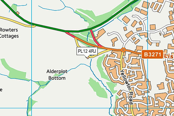 PL12 4RJ map - OS VectorMap District (Ordnance Survey)