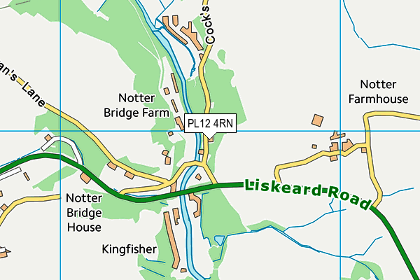 PL12 4RN map - OS VectorMap District (Ordnance Survey)