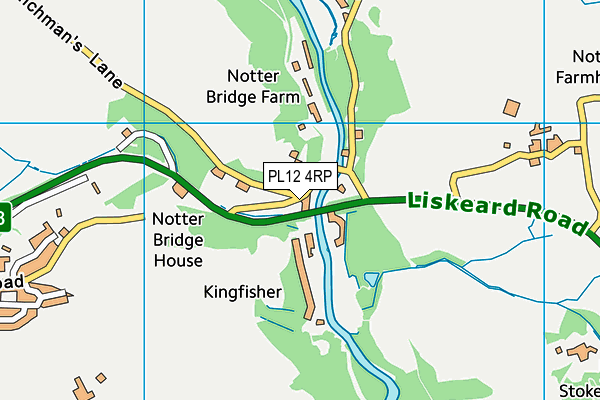 PL12 4RP map - OS VectorMap District (Ordnance Survey)