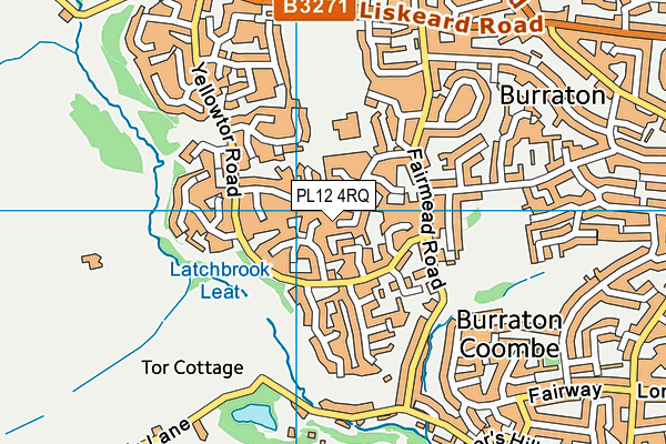 PL12 4RQ map - OS VectorMap District (Ordnance Survey)