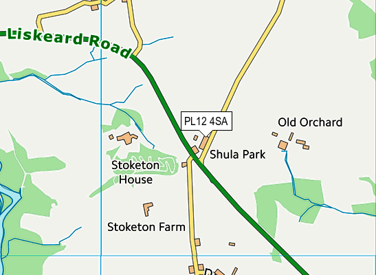 PL12 4SA map - OS VectorMap District (Ordnance Survey)