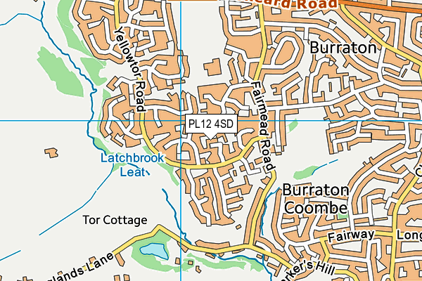 PL12 4SD map - OS VectorMap District (Ordnance Survey)