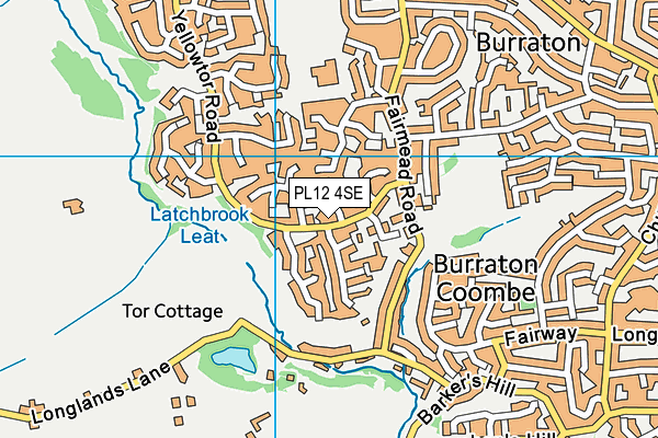 PL12 4SE map - OS VectorMap District (Ordnance Survey)