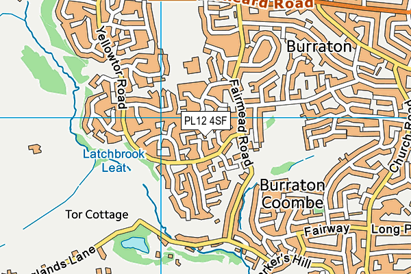 PL12 4SF map - OS VectorMap District (Ordnance Survey)