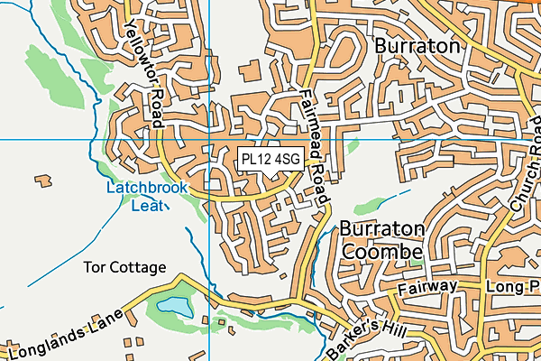 PL12 4SG map - OS VectorMap District (Ordnance Survey)