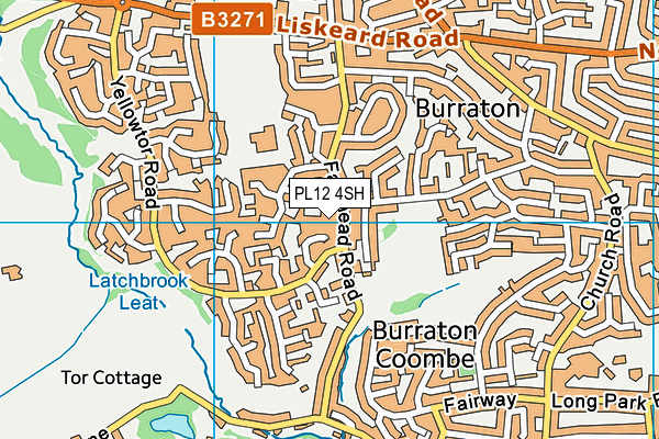 PL12 4SH map - OS VectorMap District (Ordnance Survey)