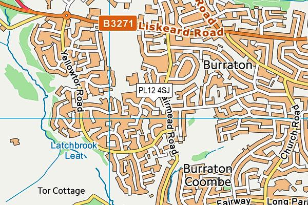 PL12 4SJ map - OS VectorMap District (Ordnance Survey)