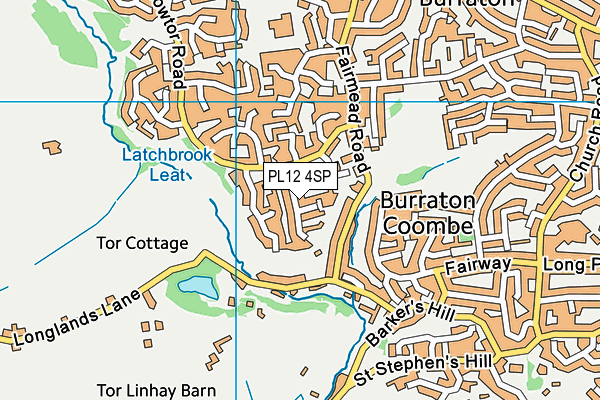 PL12 4SP map - OS VectorMap District (Ordnance Survey)