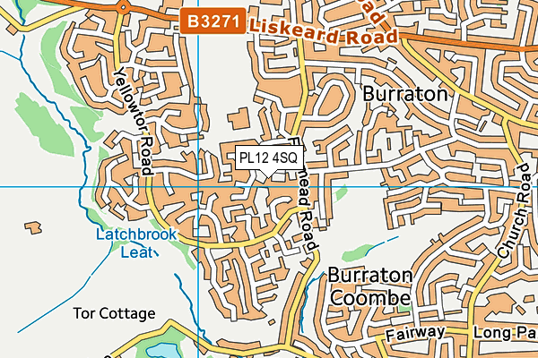 PL12 4SQ map - OS VectorMap District (Ordnance Survey)