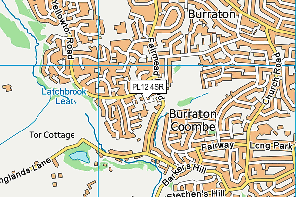 PL12 4SR map - OS VectorMap District (Ordnance Survey)
