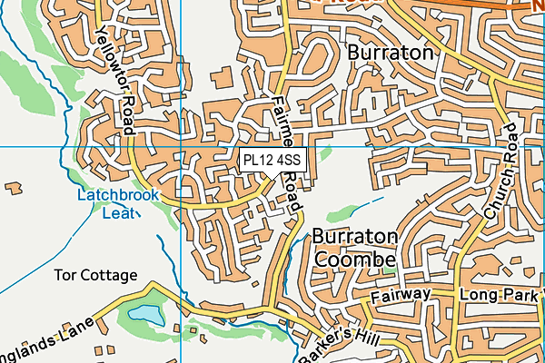 PL12 4SS map - OS VectorMap District (Ordnance Survey)