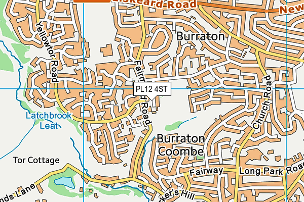 PL12 4ST map - OS VectorMap District (Ordnance Survey)