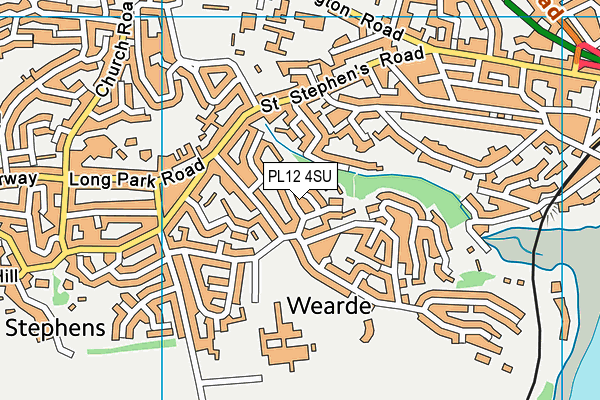 PL12 4SU map - OS VectorMap District (Ordnance Survey)