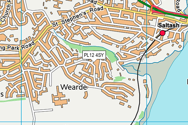 PL12 4SY map - OS VectorMap District (Ordnance Survey)