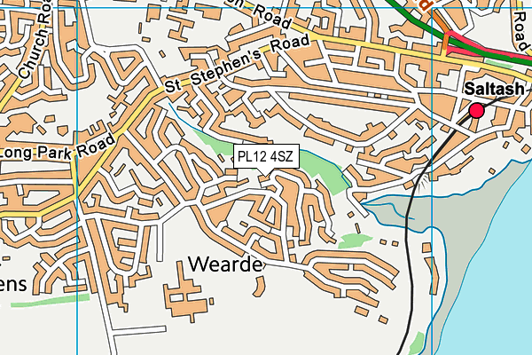 PL12 4SZ map - OS VectorMap District (Ordnance Survey)