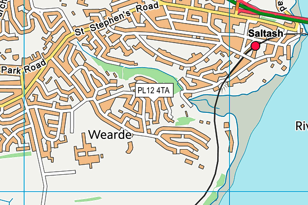 PL12 4TA map - OS VectorMap District (Ordnance Survey)