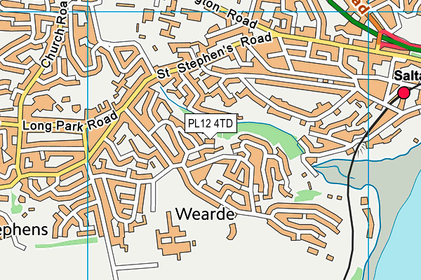 PL12 4TD map - OS VectorMap District (Ordnance Survey)