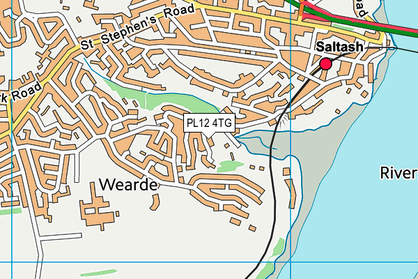 PL12 4TG map - OS VectorMap District (Ordnance Survey)