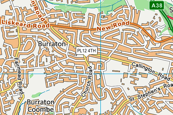 PL12 4TH map - OS VectorMap District (Ordnance Survey)