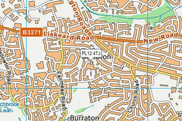 PL12 4TJ map - OS VectorMap District (Ordnance Survey)