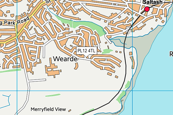 PL12 4TL map - OS VectorMap District (Ordnance Survey)